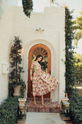 Jersey Pleated Skirt- Pixel Floral